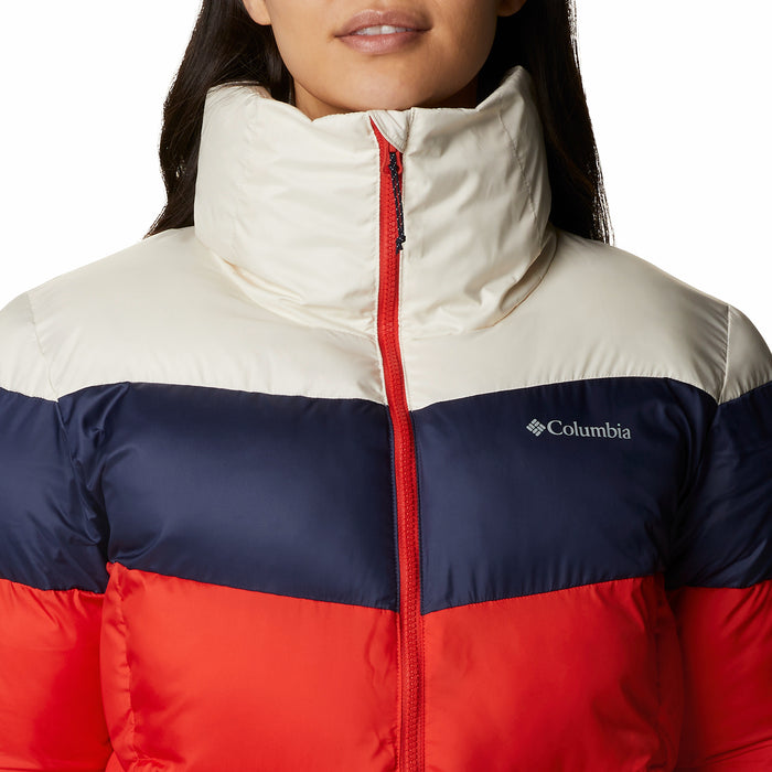 Columbia Puffect Jacket - Women's Bold Orange, Nocturnal, Chalk