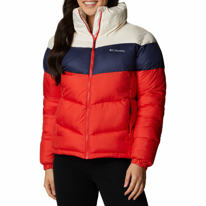 Columbia Puffect Jacket - Women's Bold Orange, Nocturnal, Chalk