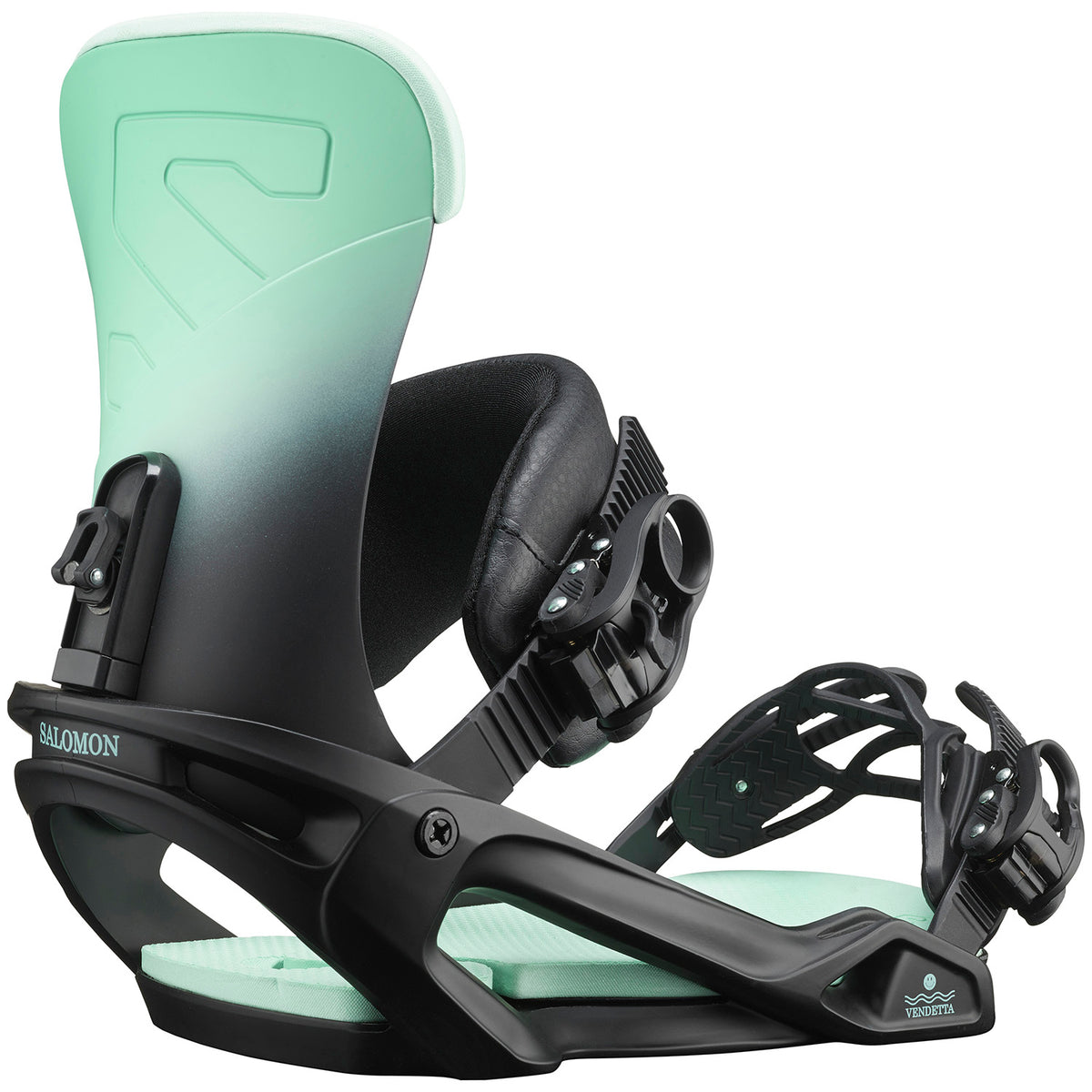 Salomon Vendetta Snowboard Bindings - Women's 2022 Black/Green