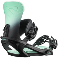 Salomon Vendetta Snowboard Bindings - Women's 2022 Black/Green::Black/Green