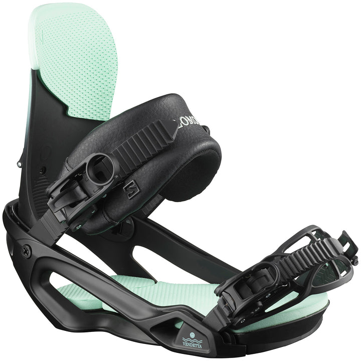 Salomon Vendetta Snowboard Bindings - Women's 2022 Black/Green