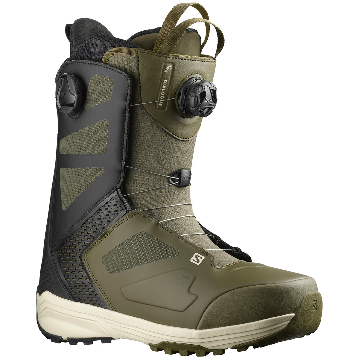 Salomon Dialogue Dual Boa Snowboard Boots 2023 Olive Night/Black/Vetiver