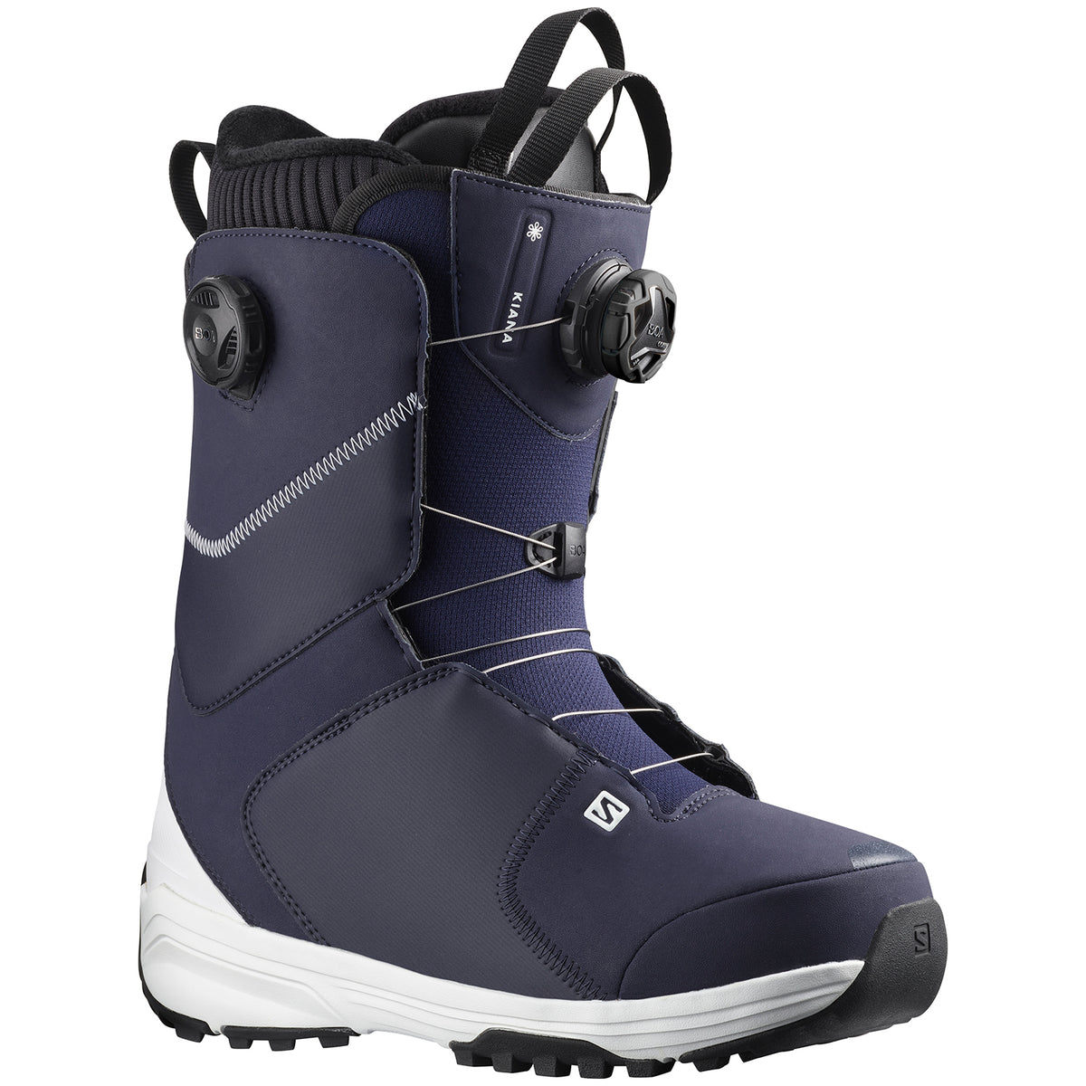 Salomon Kiana Dual Boa Snowboard Boots - Women's 2023 Evening Blue/Evening Blue/White