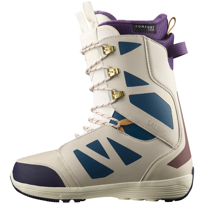 Salomon Launch Lace SJ Boa Snowboard Boots 2022 Vanilla Ice/Grape Juice/Rainy Day