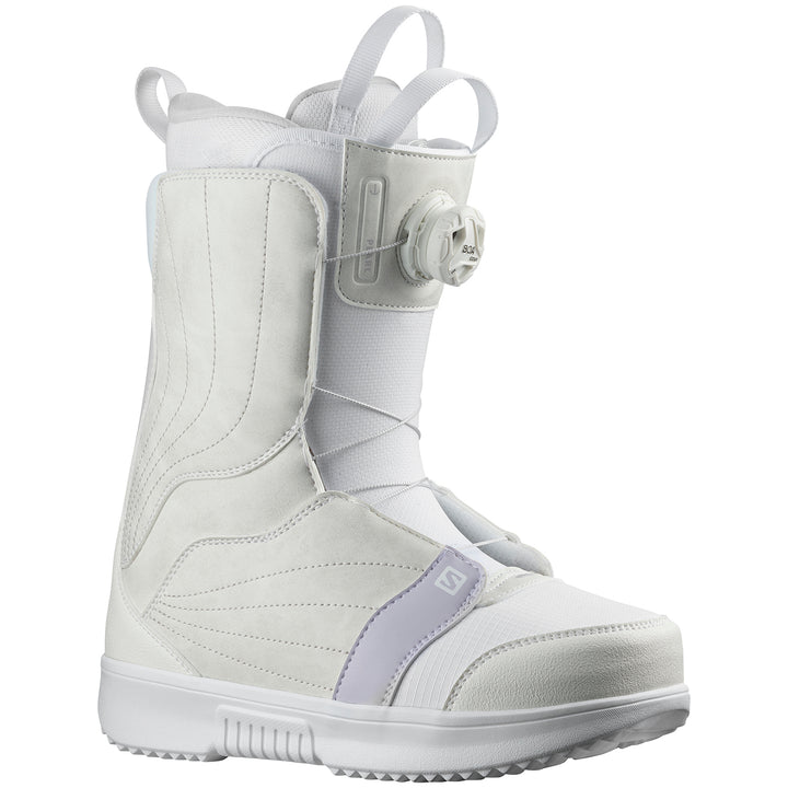 Salomon Pearl Boa Snowboard Boots - Women's 2022 White/Lunar Rock/Evening Hase