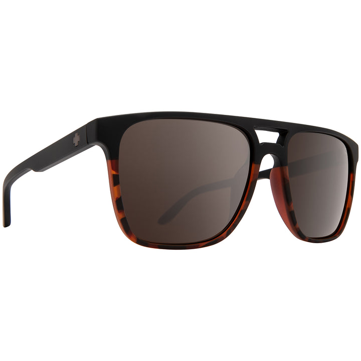 Spy Czar Sunglasses Matte Black/Tort Fade Happy Bronze Polar With Black Spectra Mirror