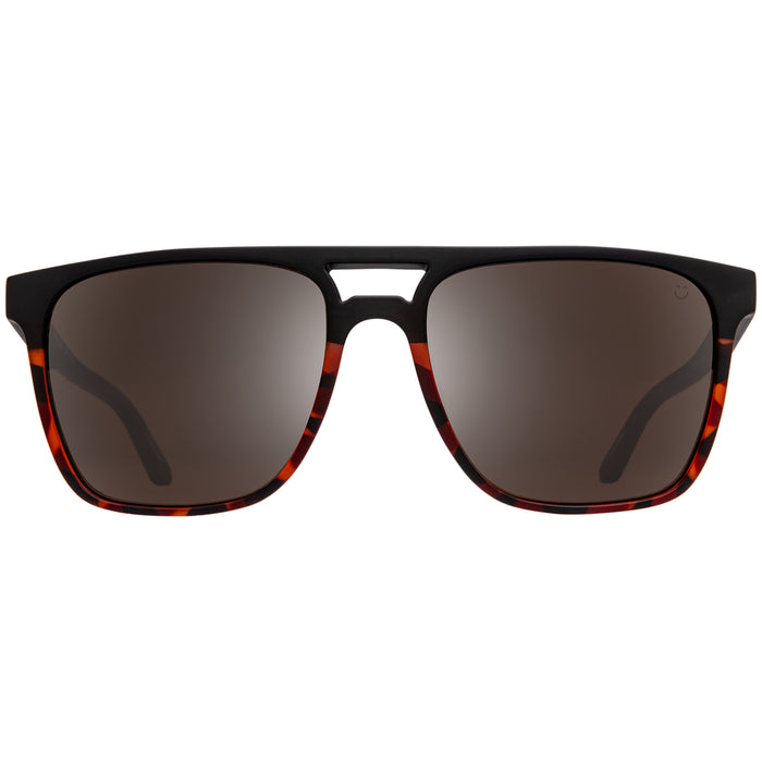 Spy Czar Sunglasses Matte Black/Tort Fade Happy Bronze Polar With Black Spectra Mirror