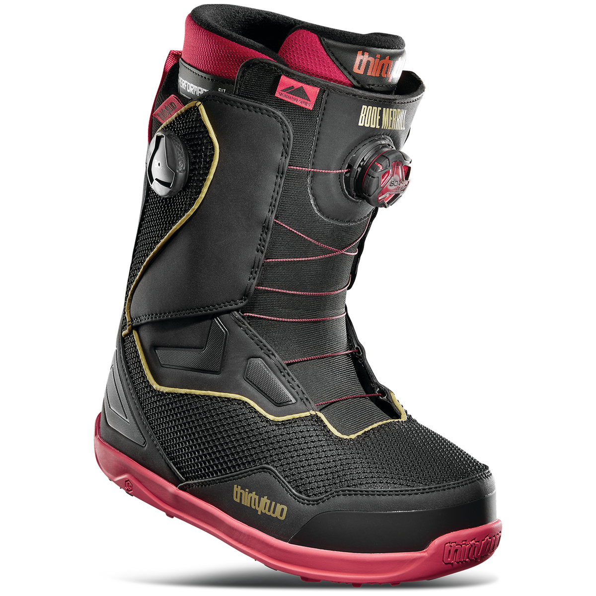 thirtytwo TM-Two Double Boa Wide Merrill Snowboard Boots 2022 Black/Red