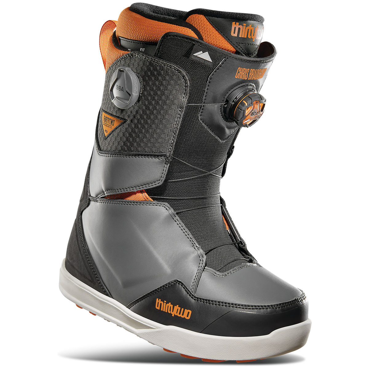 thirtytwo Lashed Double Boa Bradshaw Snowboard Boots 2022 Grey/Black/Orange