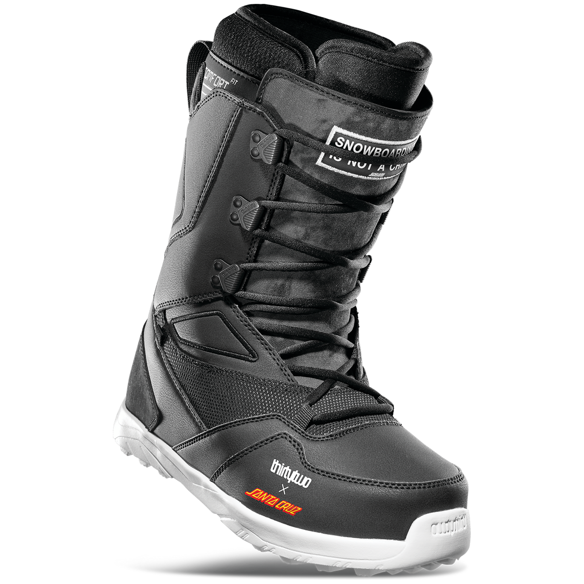 thirtytwo Light x Santa Cruz Snowboard Boots 2022 Black/White