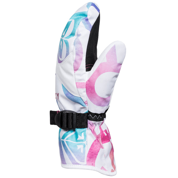 Roxy Jetty Mittens - Girls' Bright White Macha