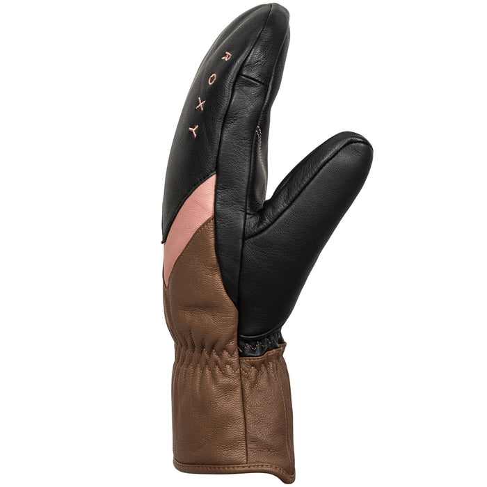 Roxy Jetty Leather Mittens - Women's Woodsmoke