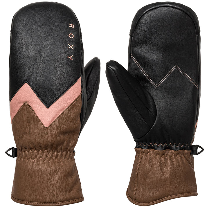 Roxy Jetty Leather Mittens - Women's Woodsmoke