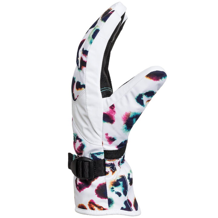 Roxy Jetty Gloves - Women's Bright White Leops