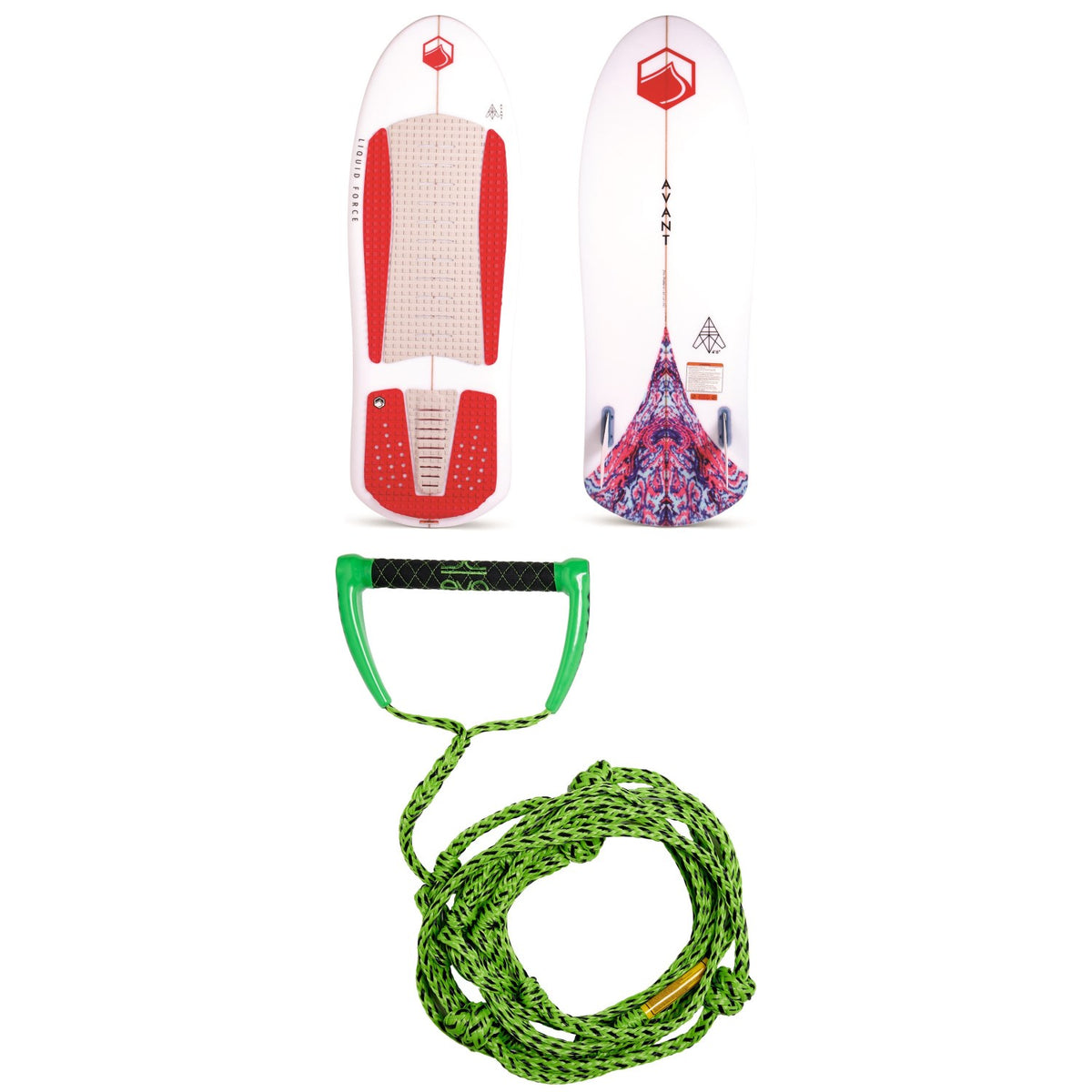 Liquid Force Avant Wakesurf Board 2020 + Proline LGS 25 ft Surf Rope
