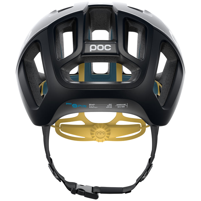 POC Ventral SPIN Bike Helmet Uranium Black/Sulfer Yellow Matte