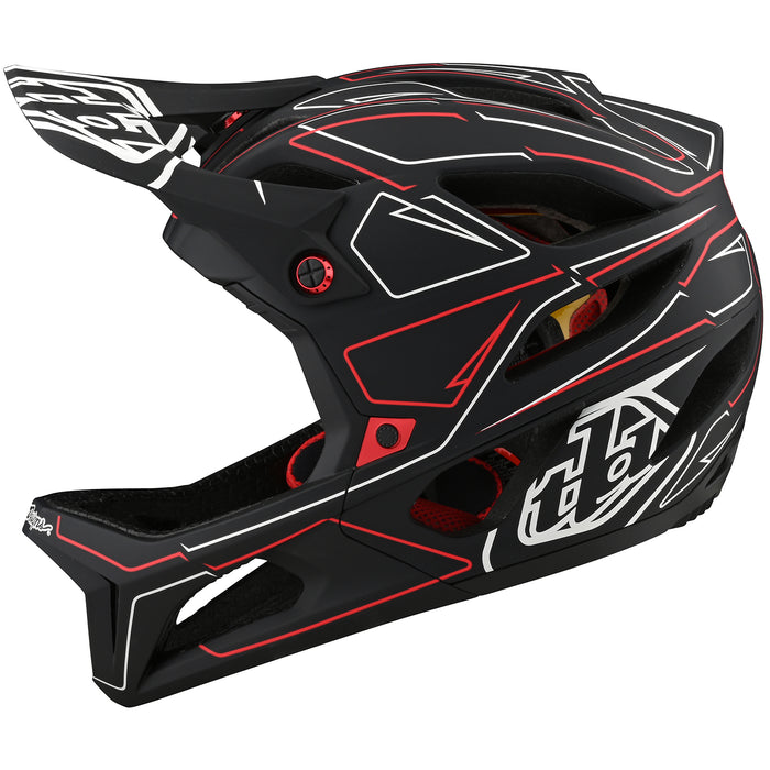Troy Lee Designs Stage "Born From Paint" Limited Edition Bike Helmet Pinstripe Black/Red