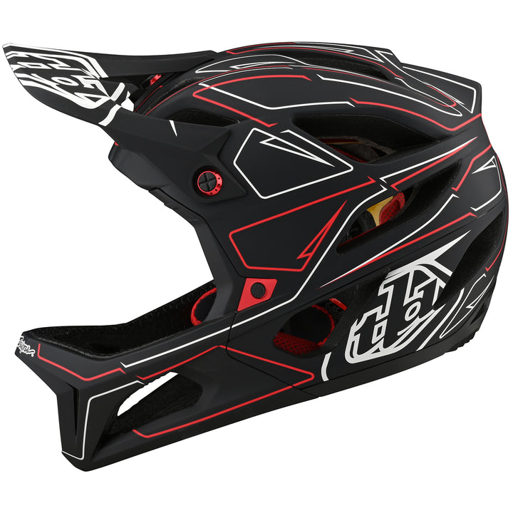 Troy Lee Designs Stage "Born From Paint" Limited Edition Bike Helmet Pinstripe Black/Red