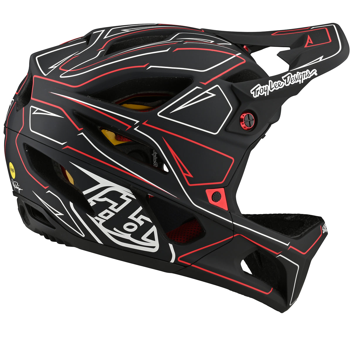 Troy Lee Designs Stage "Born From Paint" Limited Edition Bike Helmet Pinstripe Black/Red