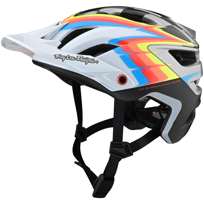 Troy Lee Designs A3 "Born From Paint" Limited Edition Bike Helmet Sideway White/Gray