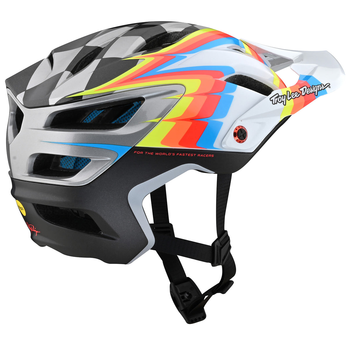 Troy Lee Designs A3 "Born From Paint" Limited Edition Bike Helmet Sideway White/Gray