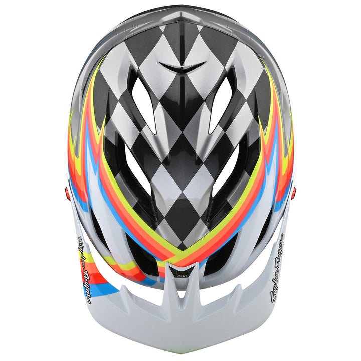 Troy Lee Designs A3 "Born From Paint" Limited Edition Bike Helmet Sideway White/Gray