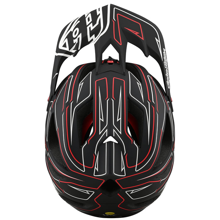 Troy Lee Designs Stage "Born From Paint" Limited Edition Bike Helmet Pinstripe Black/Red