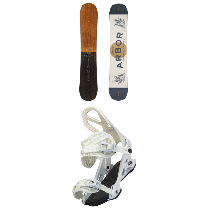 Arbor Element Camber Snowboard + Hemlock Frank April Snowboard Bindings 2022