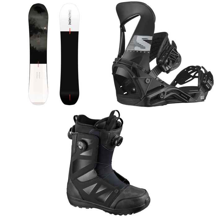 Salomon Super 8 Snowboard + Hologram Snowboard Bindings + Launch Boa SJ Snowboard Boots 2021