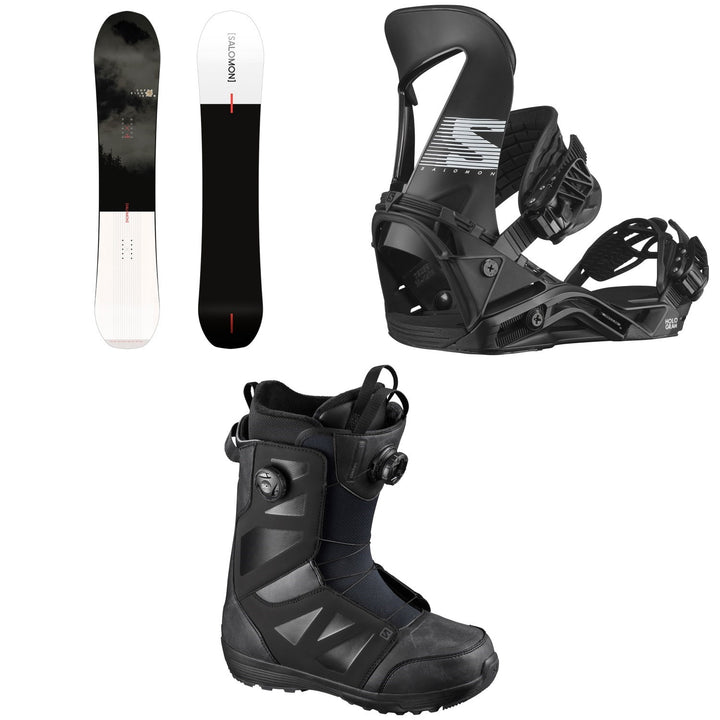 Salomon Super 8 Snowboard + Hologram Snowboard Bindings + Launch Boa SJ Snowboard Boots 2021