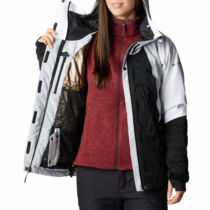 Columbia Glacier View Plus Size Jacket - Women's Black, Cirrus Grey, White