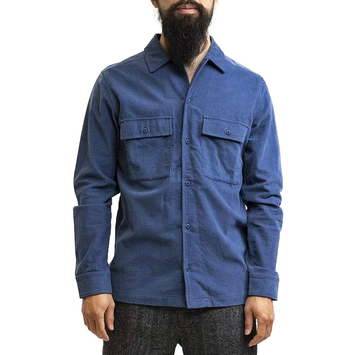 Rhythm Workwear Cord Long-Sleeve Shirt - Men's Slate