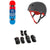 Habitat Leaf Dot Blue Complete 7.75 Skateboard Complete + Triple 8 Sweatsaver Liner Skateboard Helmet + Saver Series High Impact Skateboard JR Pad Set