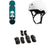 Alien Workshop Matrix Blue Complete 7.75 Skateboard Complete + Triple 8 Sweatsaver Liner Skateboard Helmet + Triple 8 Saver Series High Impact Skateboard Pad Set