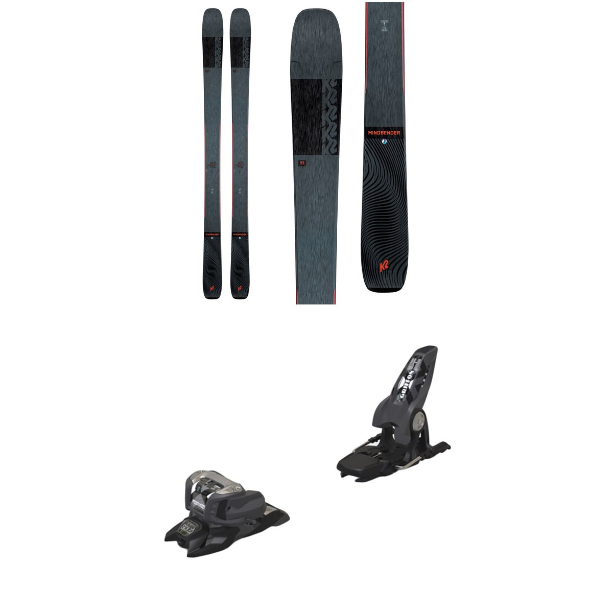K2 Mindbender 99Ti Skis 2021 + Marker Griffon 13 ID Ski Bindings