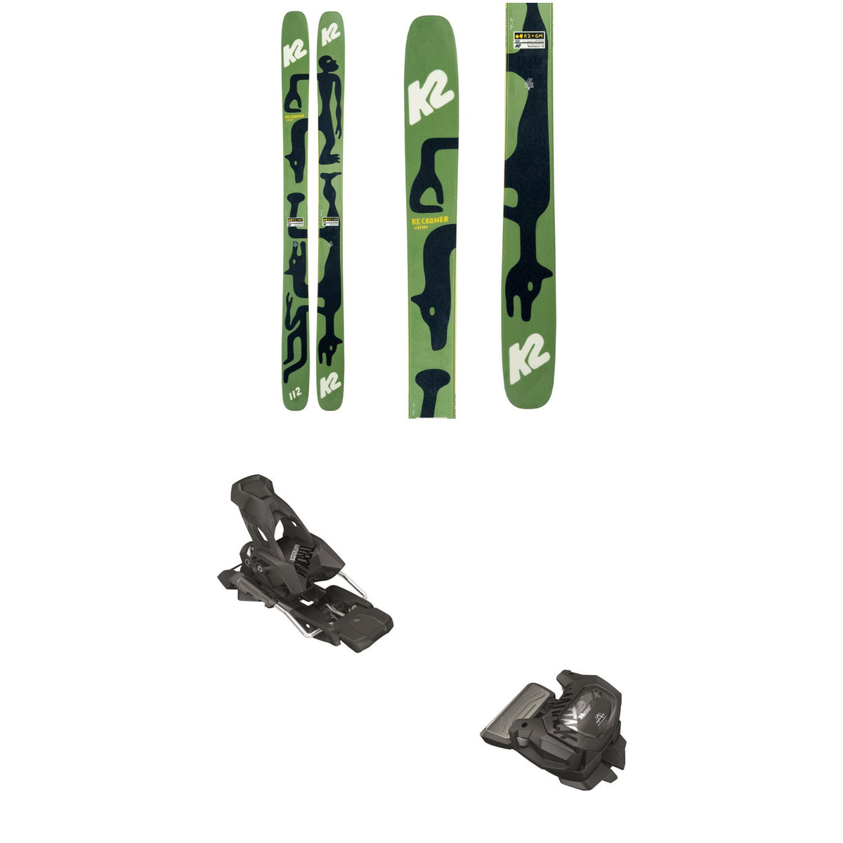 K2 x Geoff McFetridge Reckoner 112 Skis + Tyrolia Attack² 13 GW Bindings 2021