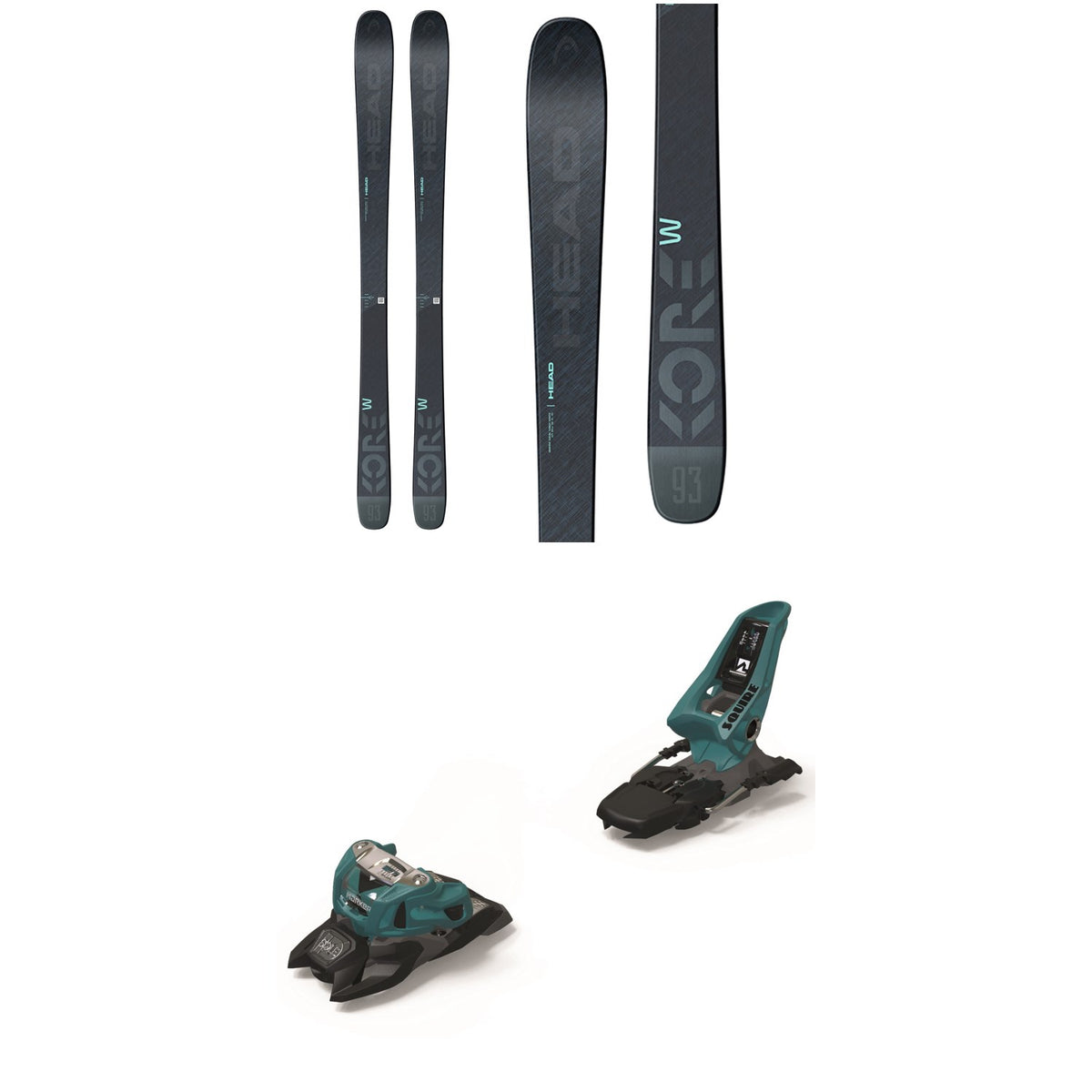 Head Kore 93 W Skis - Women's + Marker Squire 11 ID Ski Bindings 2021