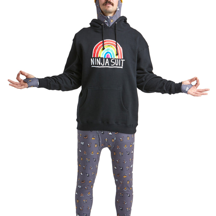 Airblaster Ninja Rainbow Hoodie - Men's Black.