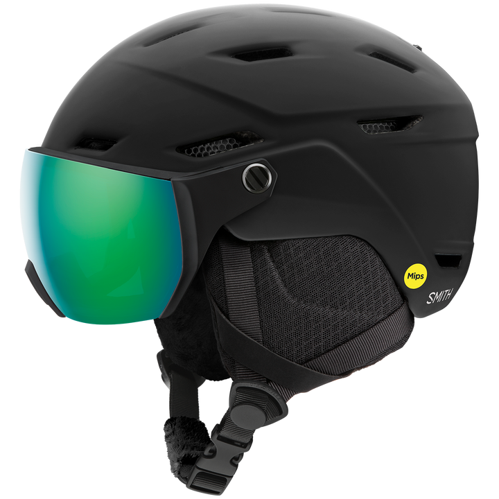 Smith Survey Jr. MIPS Helmet - Kids' Matte Black/Green Mirror