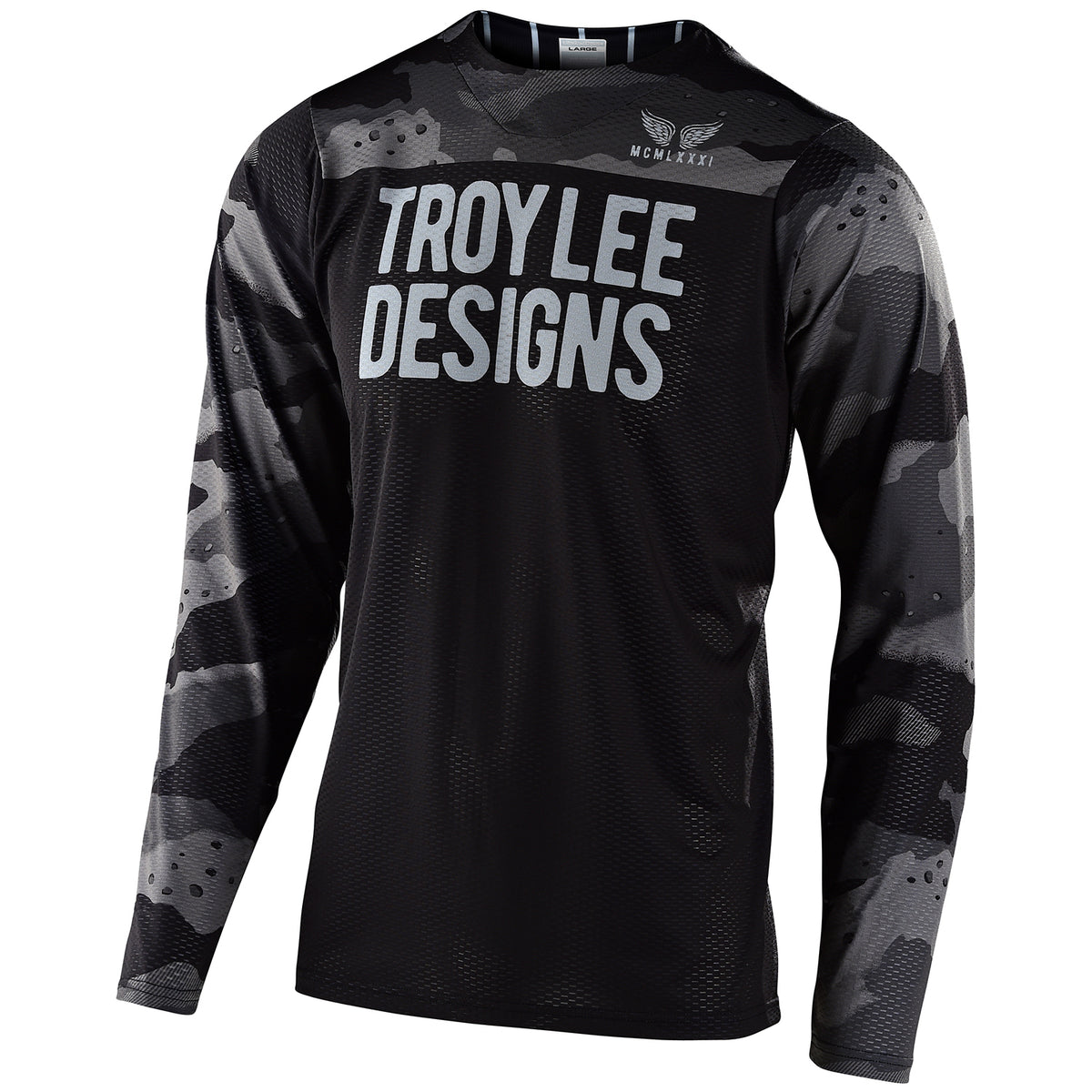 Troy Lee Designs Skyline Air L/S Jersey Pinstripe Camo Gray/Black