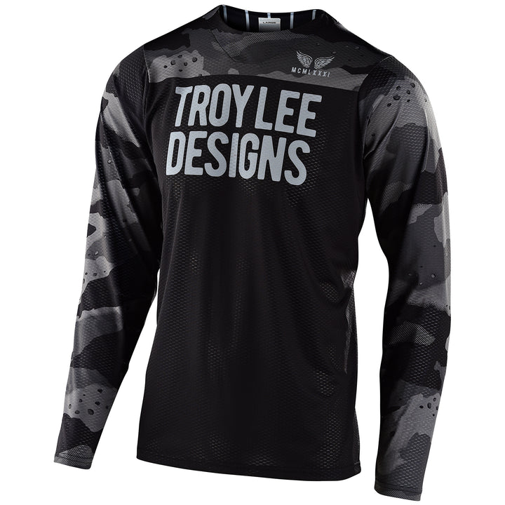 Troy Lee Designs Skyline Air L/S Jersey Pinstripe Camo Gray/Black
