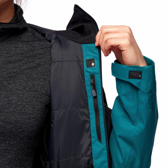 Black Diamond Boundary Line Insulated Jacket - Women's Sea Pine/Black