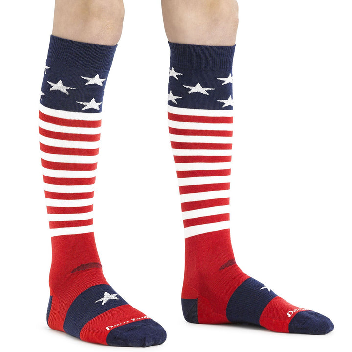 Darn Tough Captain Stripes Over-the-Calf Light Socks - Kids' Stars and Stripes