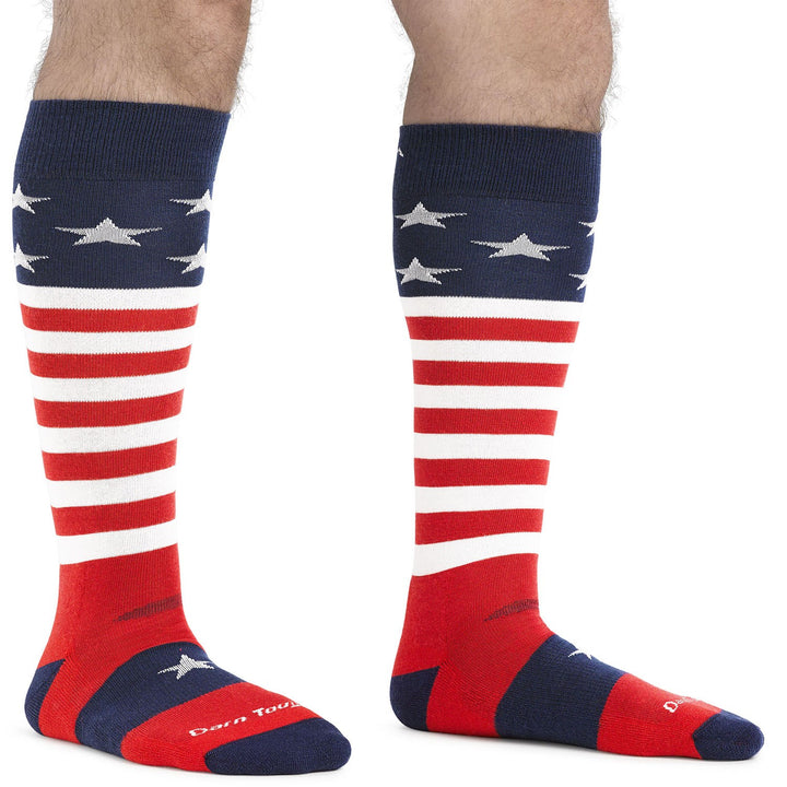 Darn Tough Captain America Over-the-Calf Midweight Socks Stars and Stripes