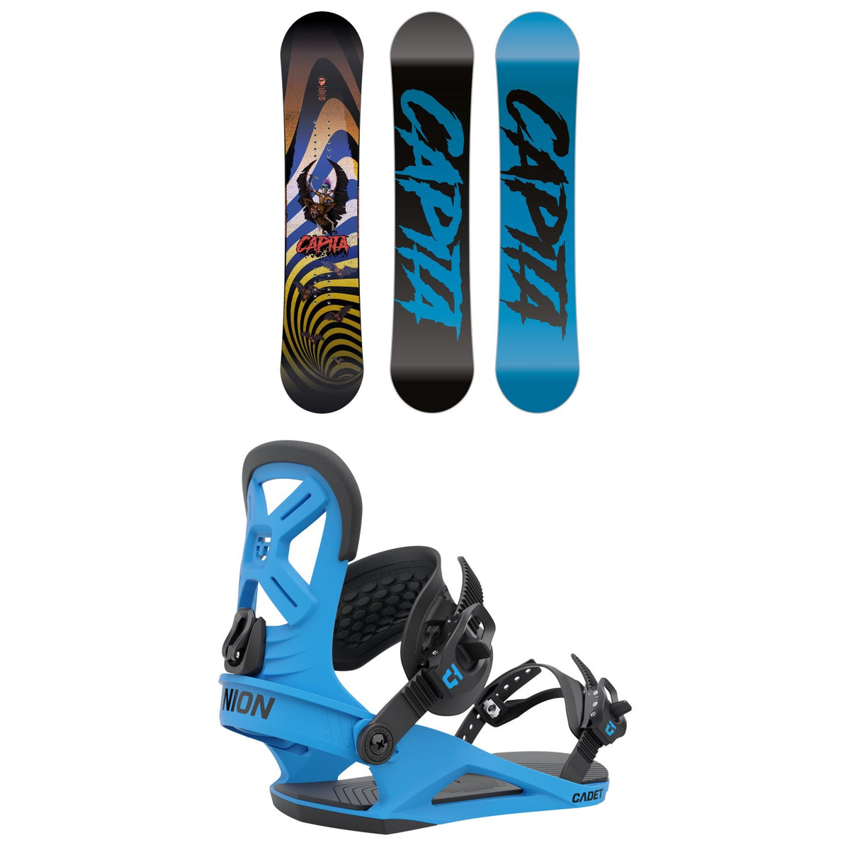 CAPiTA Scott Stevens Mini Snowboard + Union Cadet Snowboard Bindings - Kids' 2022