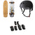 Arbor Pilsner Bamboo Cruiser Skateboard Complete + Triple 8 The Certified Sweatsaver Skateboard Helmet + Saver Series High Impact 3 Skateboard Pad Set