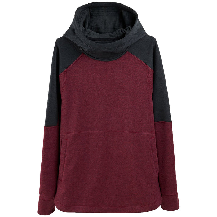Burton Multipath Grid Fleece Pullover - Women's Mulled Berry Heather / True Black Heather