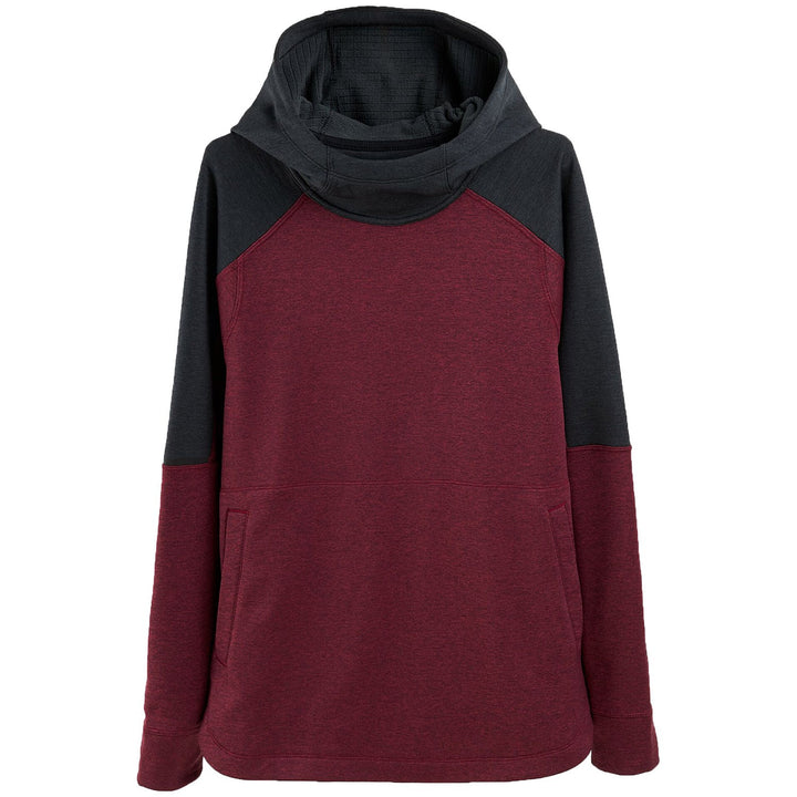 Burton Multipath Grid Fleece Pullover - Women's Mulled Berry Heather / True Black Heather