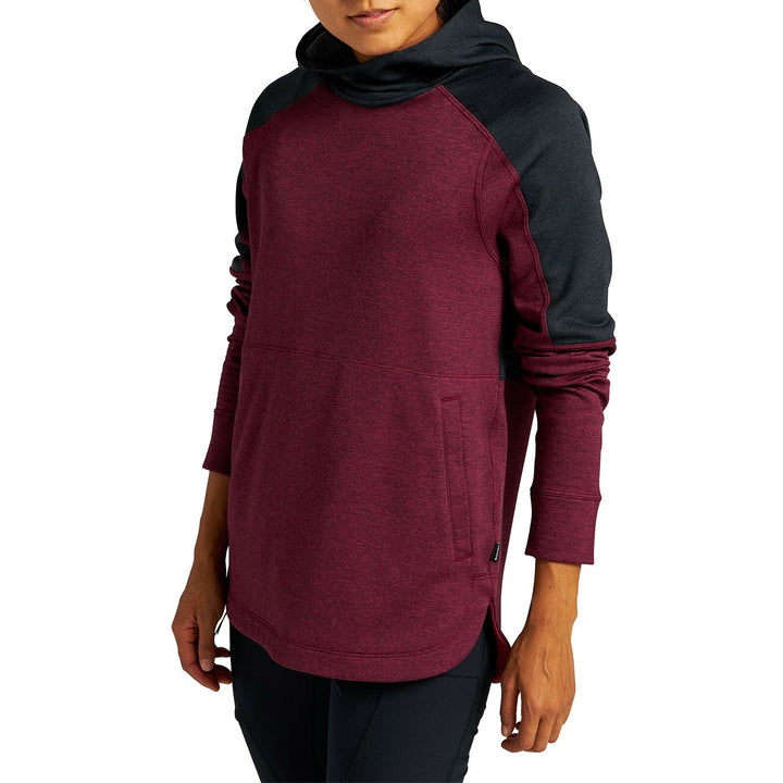 Burton Multipath Grid Fleece Pullover - Women's Mulled Berry Heather / True Black Heather