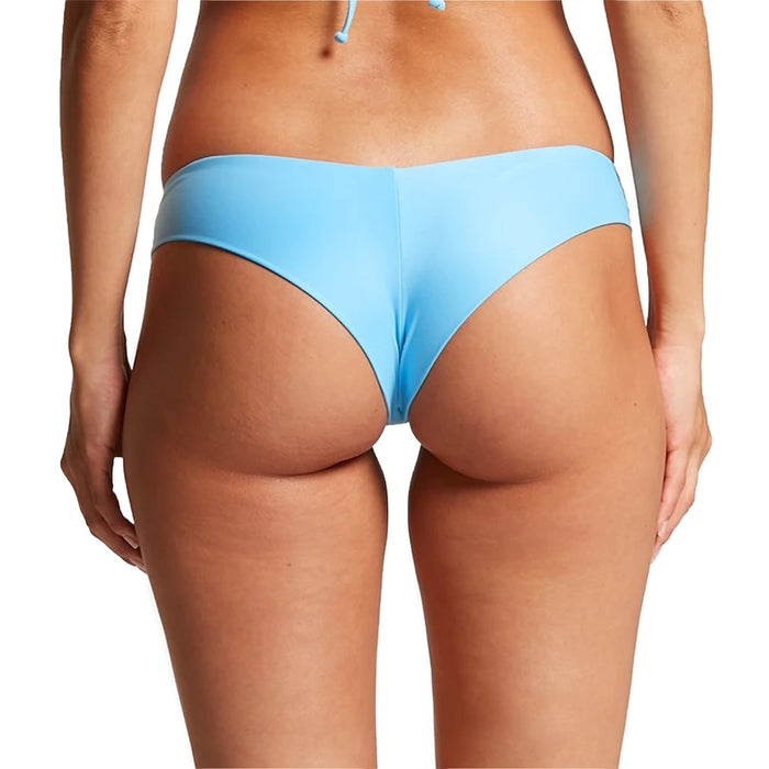 Volcom Simply Solid Cheekini Bikini Bottoms - Women's Coastal Blue